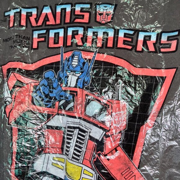 Vintage Transformers Optimus Prime long sleeve asphalt grey shirt size men Large - Picture 2 of 2